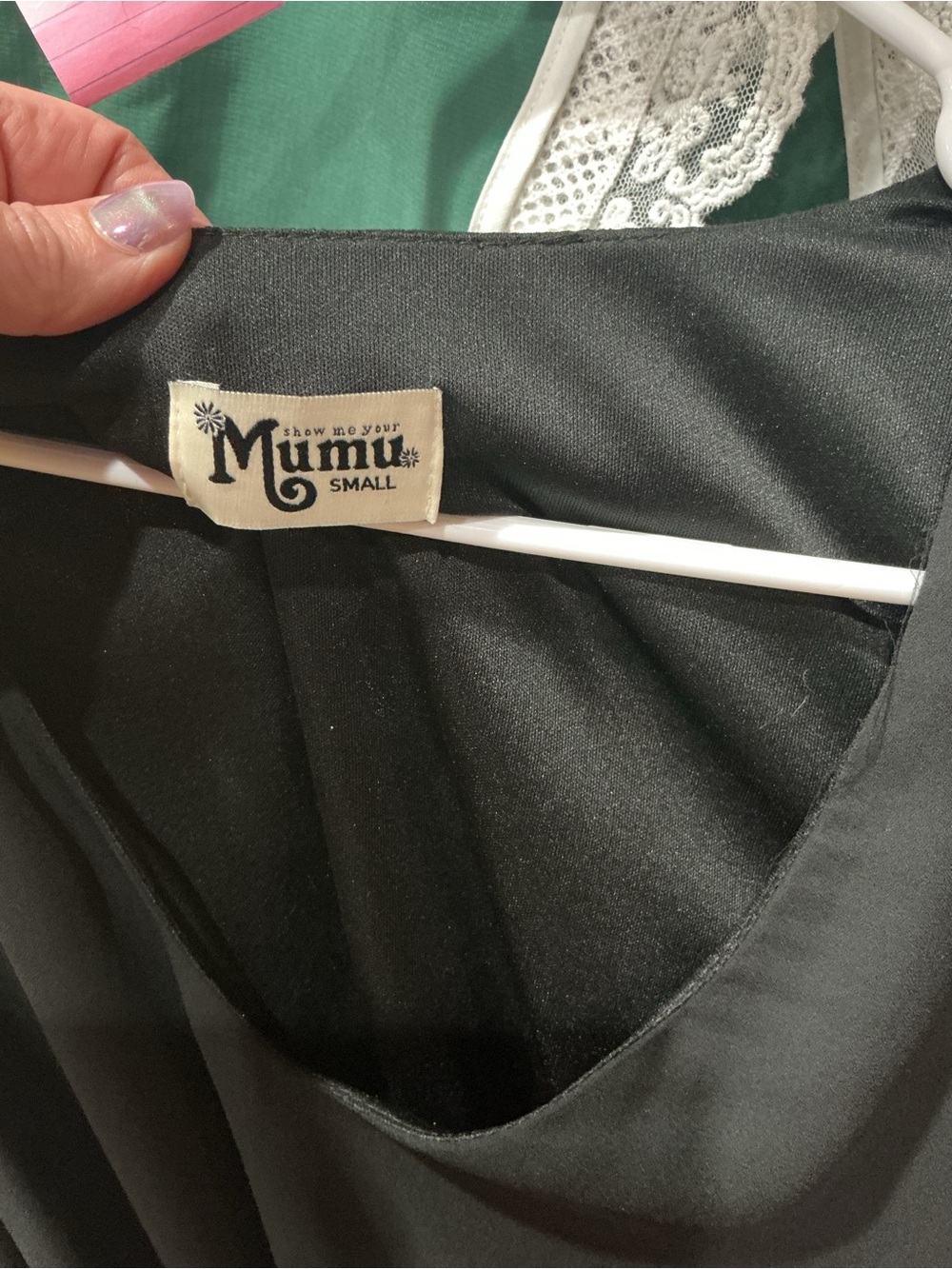 Show Me Your MuMu Black Scoop Neck Women's Top